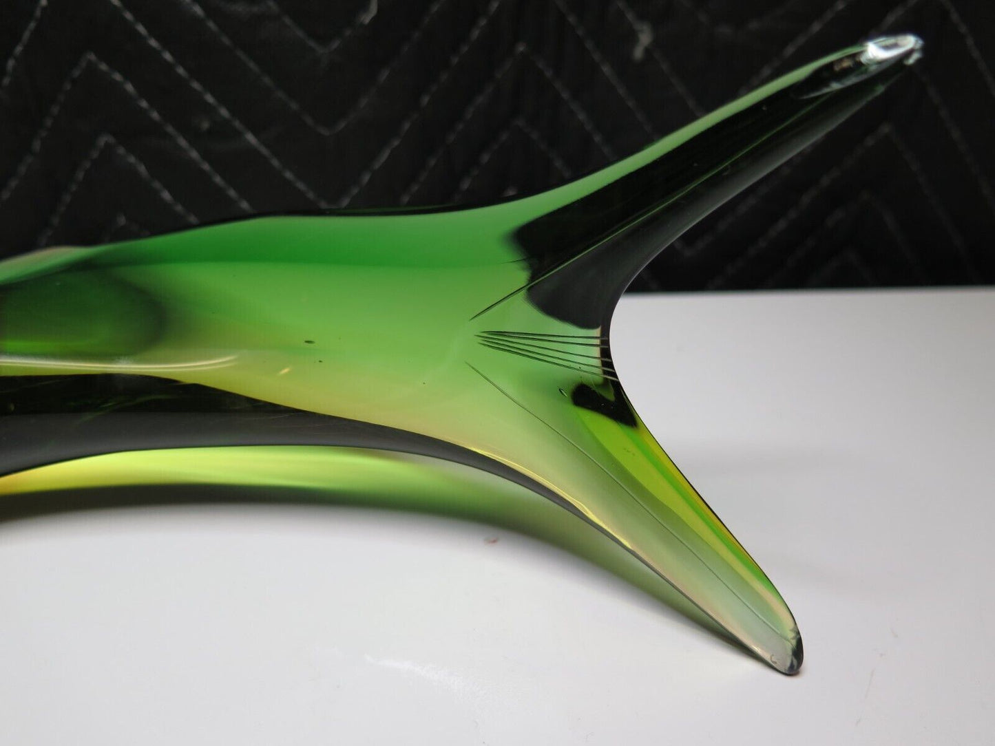 Glass Fish Sculpture J Rozinek & S Honzik Czechoslovakia Vintage EXBOR