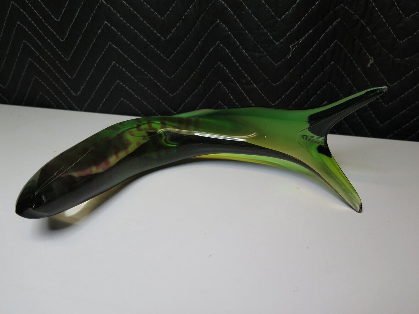 Glass Fish Sculpture J Rozinek & S Honzik Czechoslovakia Vintage EXBOR