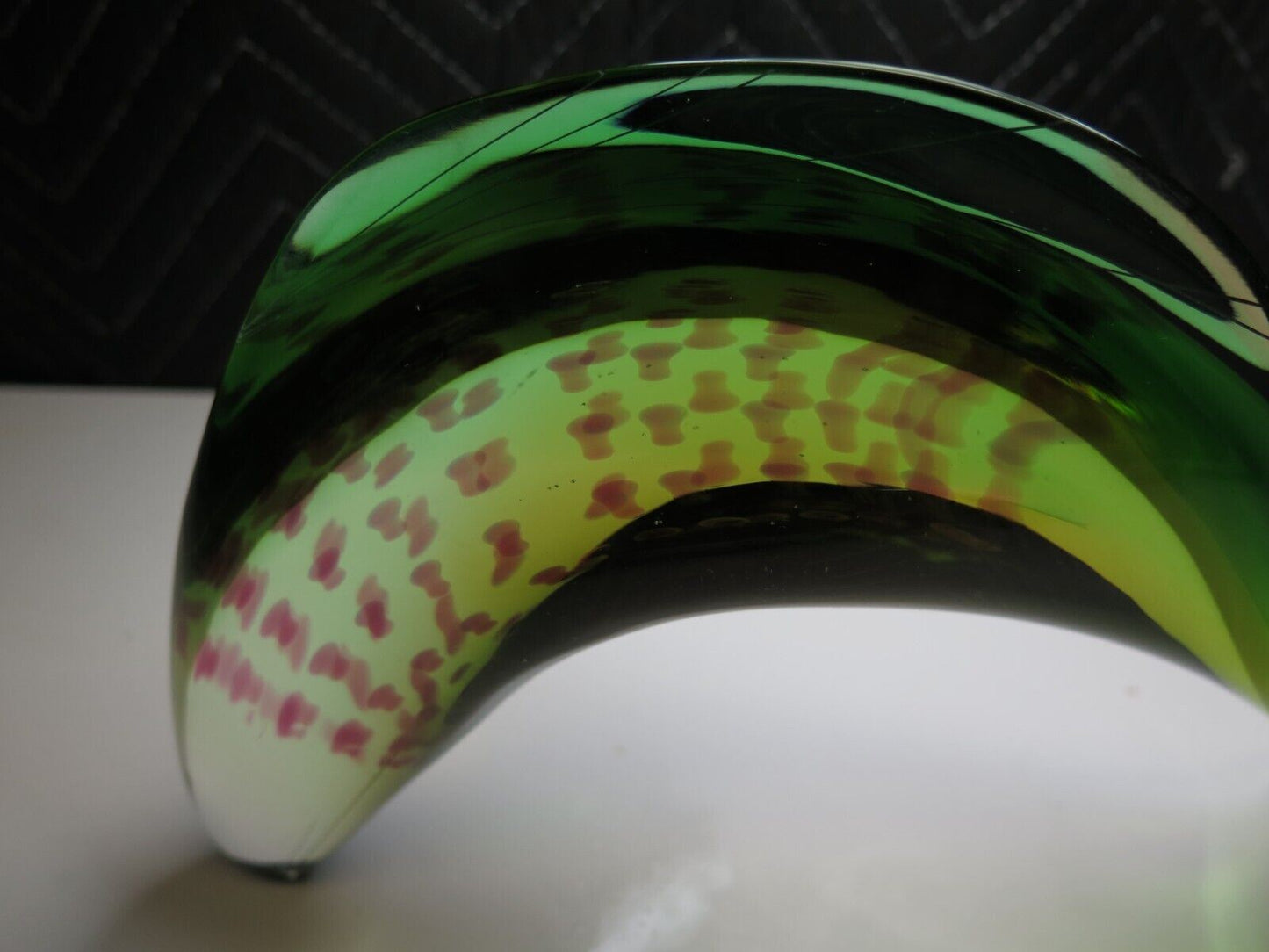 Glass Fish Sculpture J Rozinek & S Honzik Czechoslovakia Vintage EXBOR