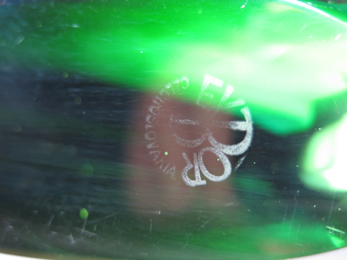 Signed EXBOR 15" Bohemian Glass Fish J Rozinek & S Honzik Czechoslovakia Vintage