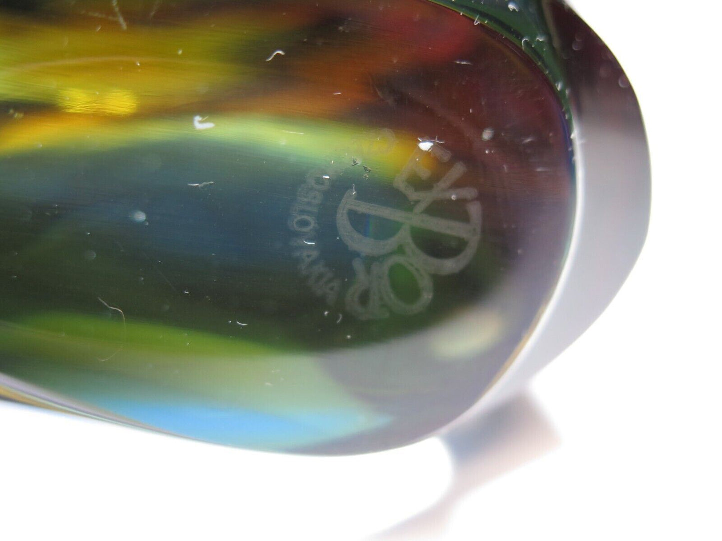 EXBOR Bohemian Art Glass Large FISH Sculpture Figurine Angelfish