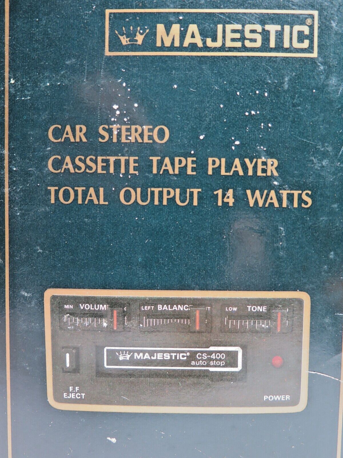 NOS Majestic Car Stereo Cassette Player CS-400 Vintage