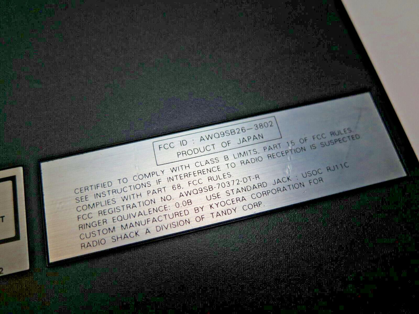 Radio Shack Tandy TRS-80 Model 100 Vintage Portable Computer - Working Condition