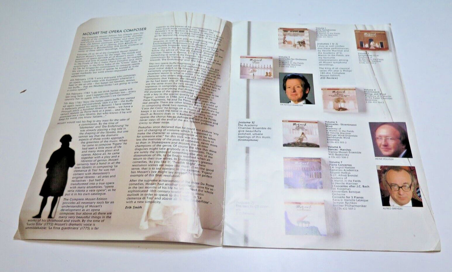 BOOK ONLY for Philips Complete Mozart Edition 45 Volumes, 180 CD Box Set