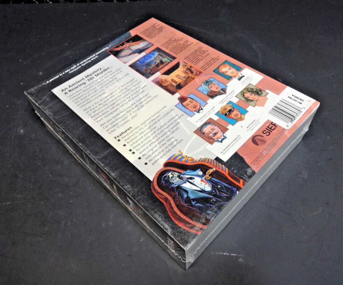 THE DAGGER OF AMON RA LAURA BOW MS-DOS 3.5" PC COMPUTER GAME EGA VGA BIG BOX NOS