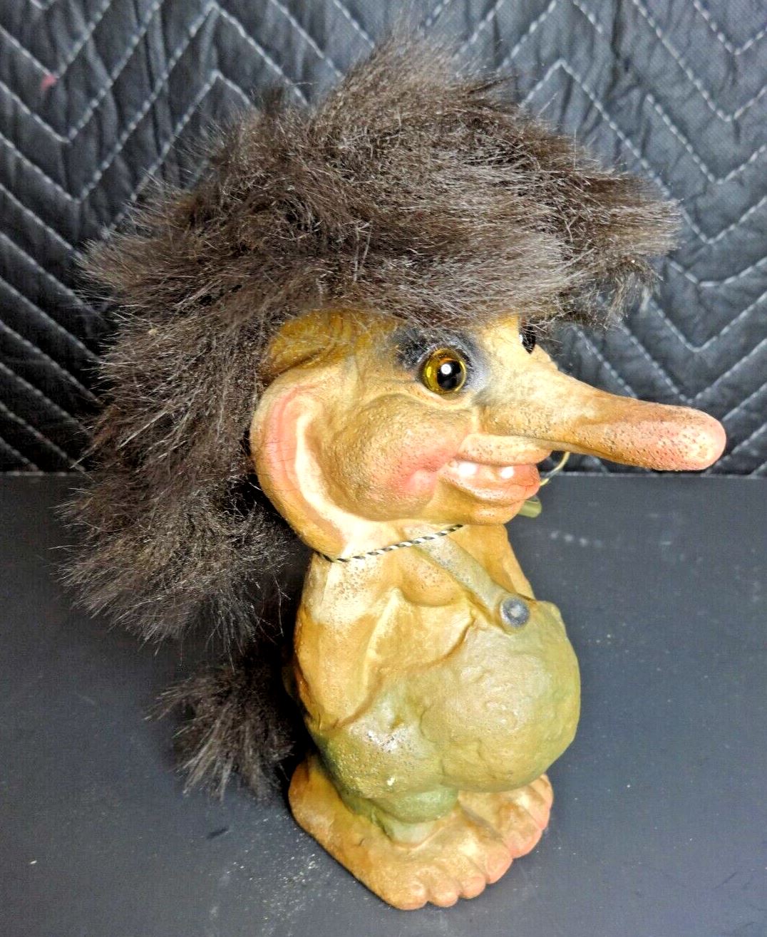 Vintage Original Long Nosed TROLL DOLL Nyform Norway Handmade 7 1/2" Rare W/ TAG