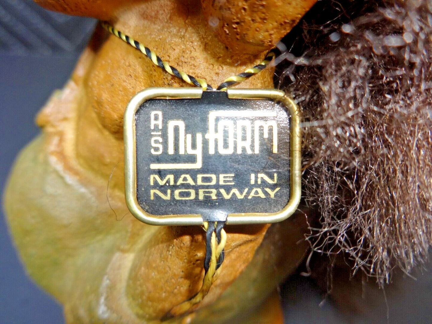 Vintage Original Long Nosed TROLL DOLL Nyform Norway Handmade 7 1/2" Rare W/ TAG