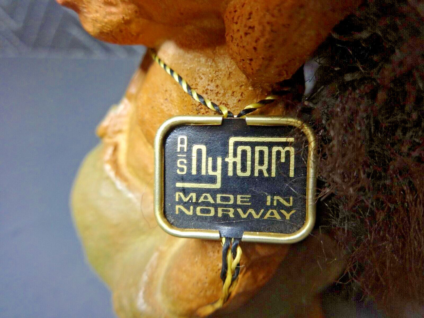 Vintage Original Long Nosed TROLL DOLL Nyform Norway Handmade 7 1/2" Rare W/ TAG