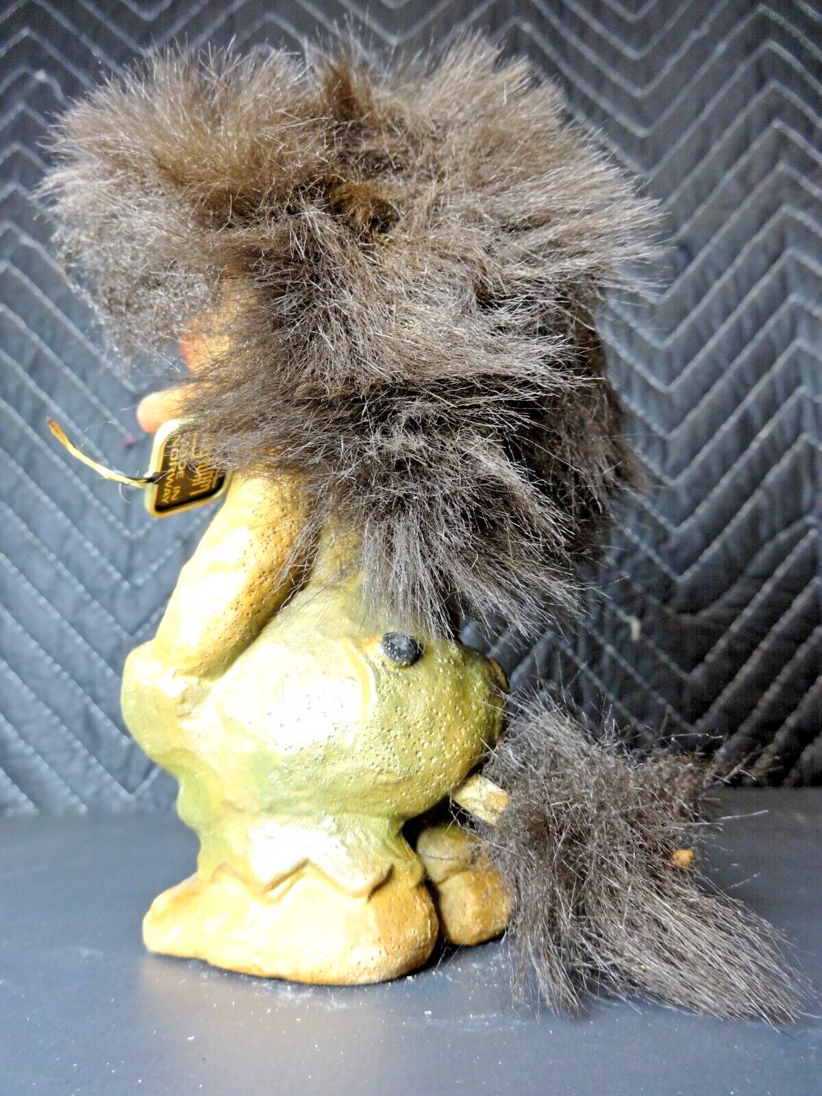 Vintage Original Long Nosed TROLL DOLL Nyform Norway Handmade 7 1/2" Rare W/ TAG