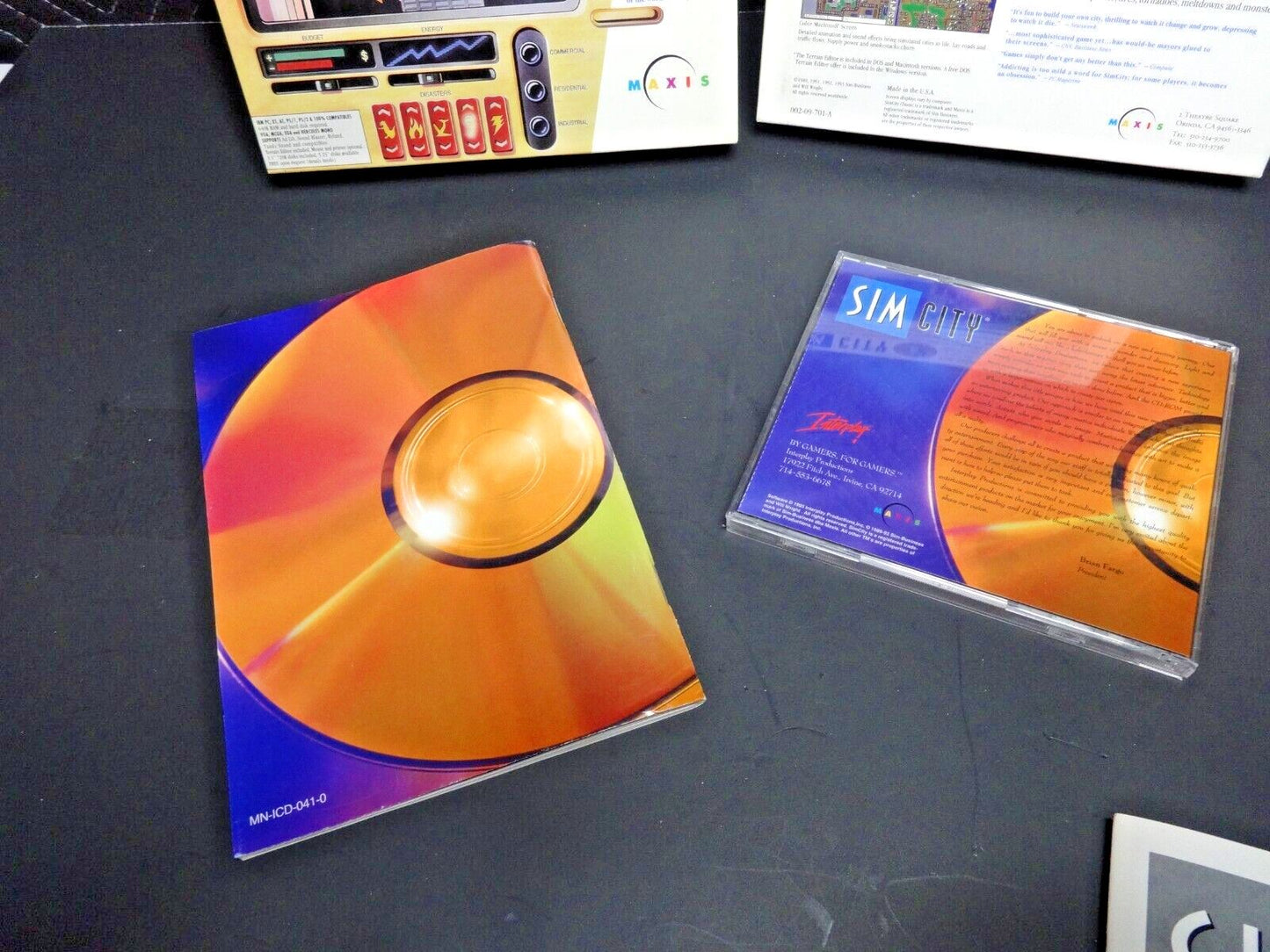 VTG NOS OG Sim City PC Big Box Classic Version 1993 IBM Game