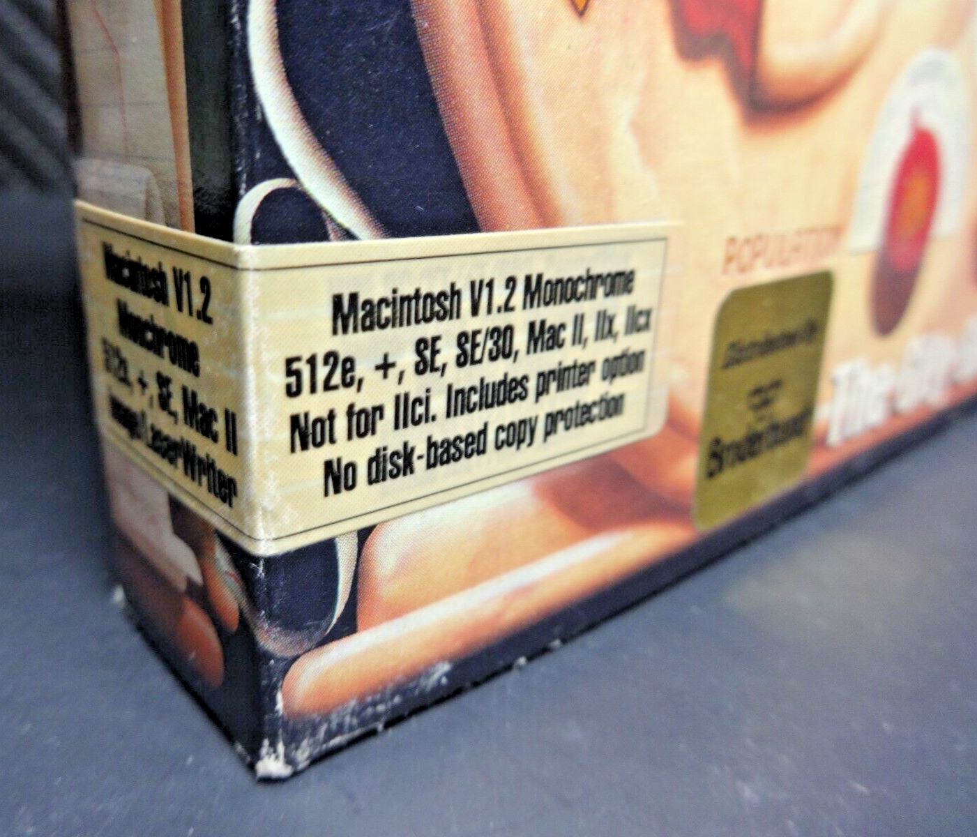 THE ORIGINAL SIMCITY SIM CITY for Macintosh V1.2 Monochrome Box Game on 3.5"