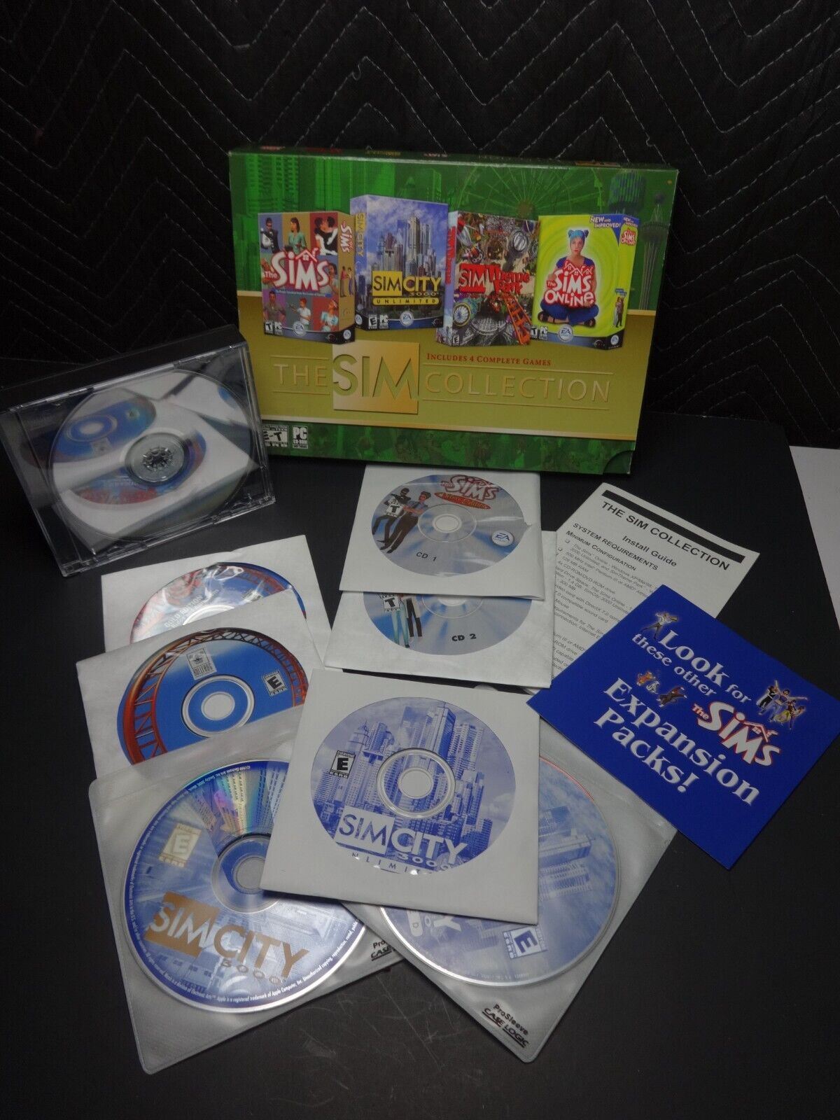The SIM Collection Theme Park SimCity 3000 The Sims Deluxe The Sims Online