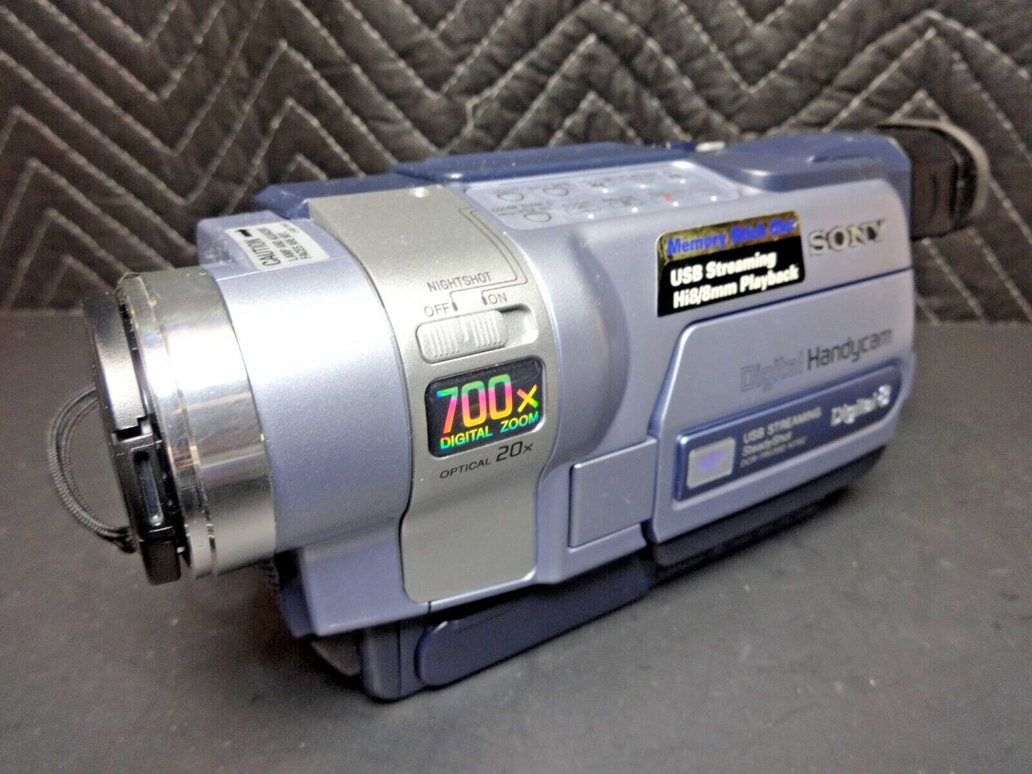 Sony Handycam DCR-TRV350 Digital 8 Camcorder w/ AV Cord & Power Clean & Working