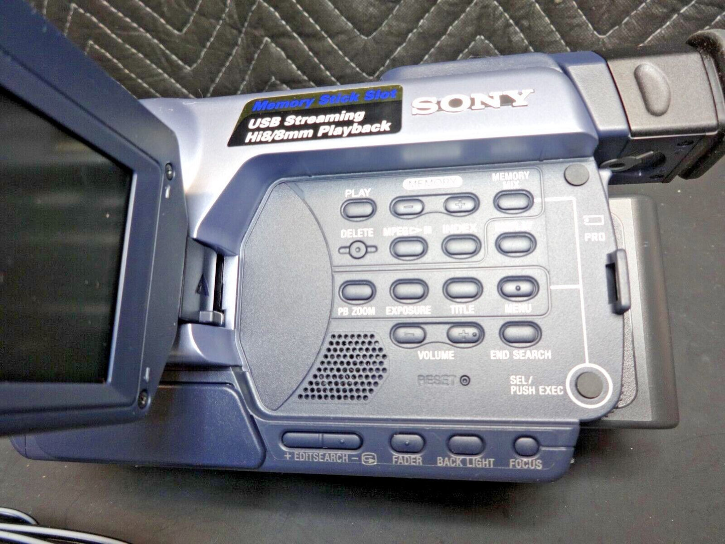 Sony Handycam DCR-TRV350 Digital 8 Camcorder w/ AV Cord & Power Clean & Working