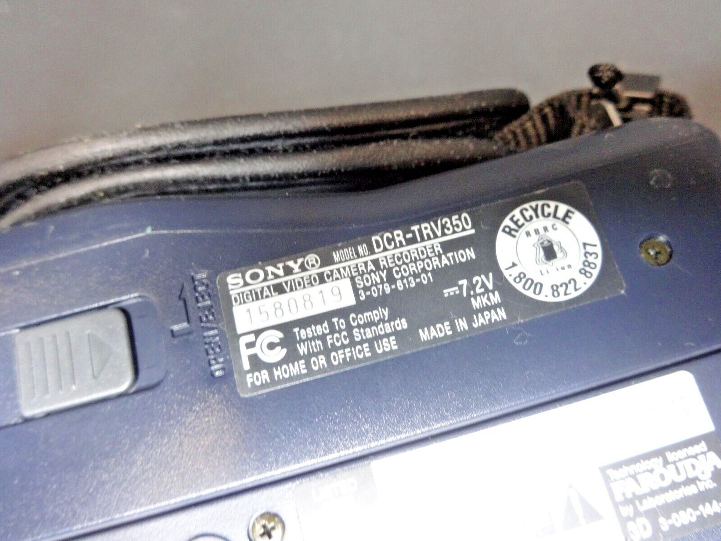 Sony Handycam DCR-TRV350 Digital 8 Camcorder w/ AV Cord & Power Clean & Working