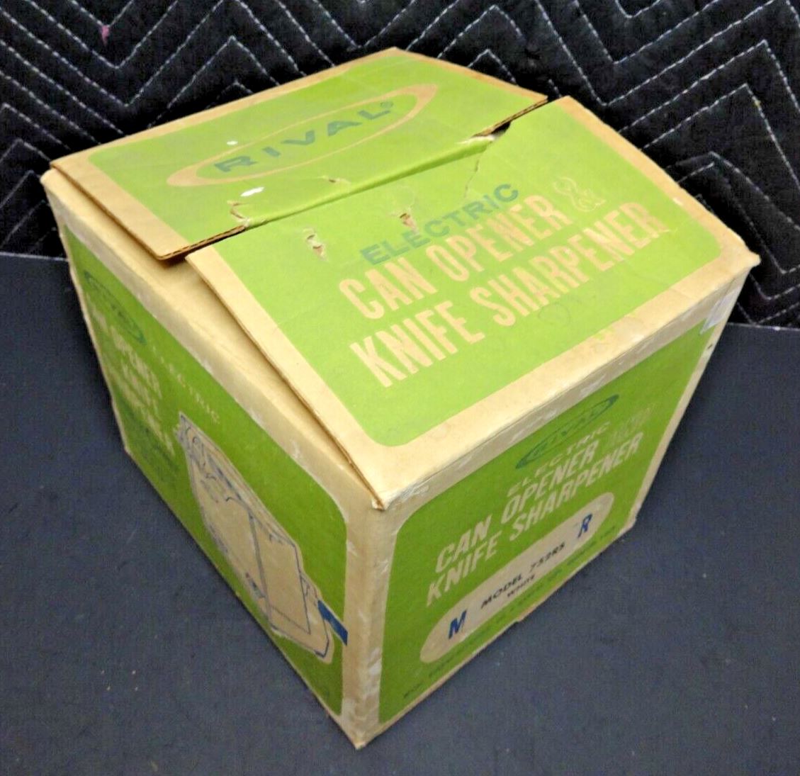 💥Vintage 1970 Rival Electric Can Opener Knife Sharpener 752RS in Original box