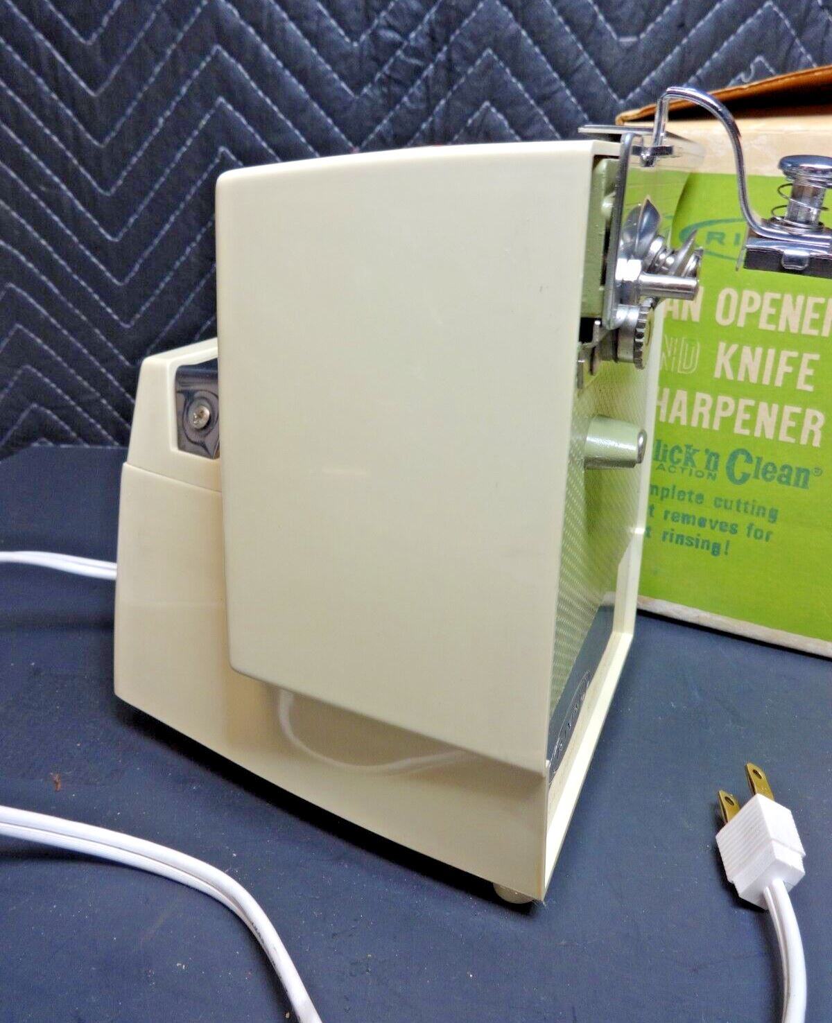 💥Vintage 1970 Rival Electric Can Opener Knife Sharpener 752RS in Original box