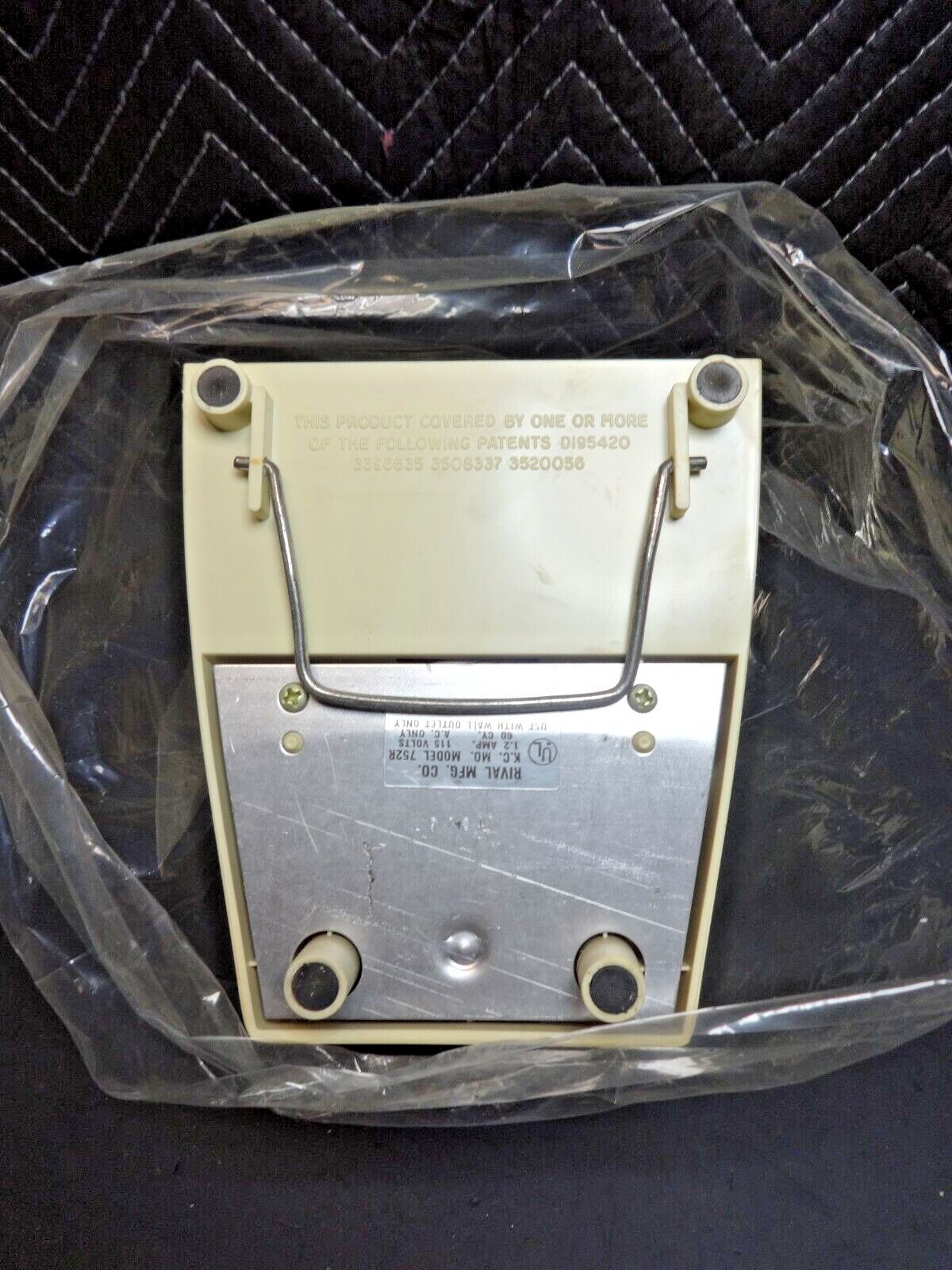 💥Vintage 1970 Rival Electric Can Opener Knife Sharpener 752RS in Original box