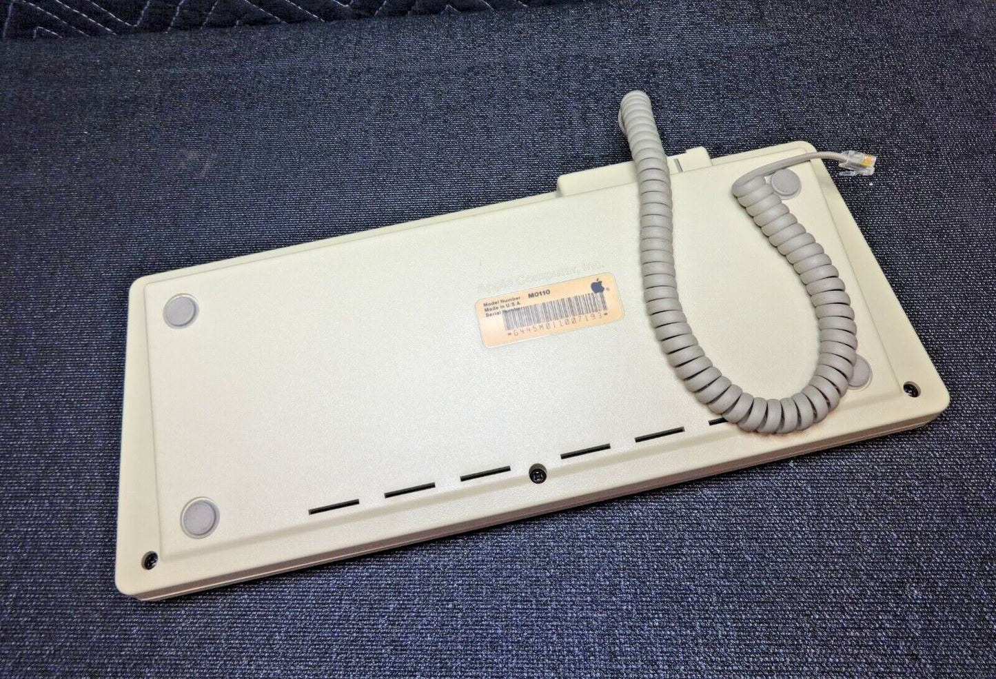 1984 Apple Macintosh Original Keyboard Model M0110 Mac 128K w/ Cord