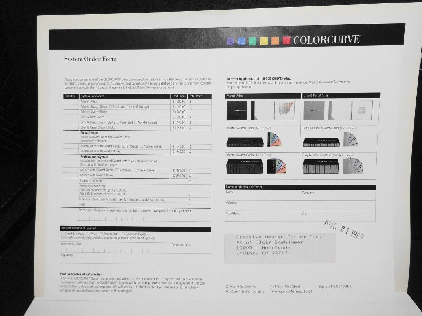 1989 ColorCurve Master Atlas + Gray & Pastel Atlas Mobile Color Reference System