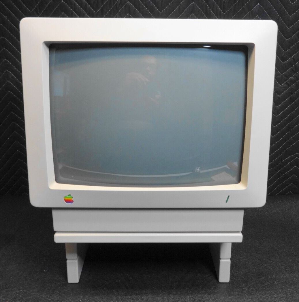 Apple Composite Monitor A2M6020 w/ Stand - 15khz IIgs IIc Plus - Tested