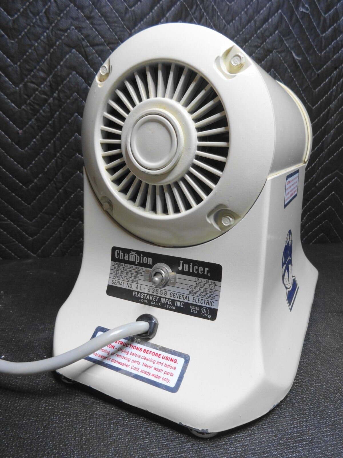 The Champion Juicer G5-NG-853S