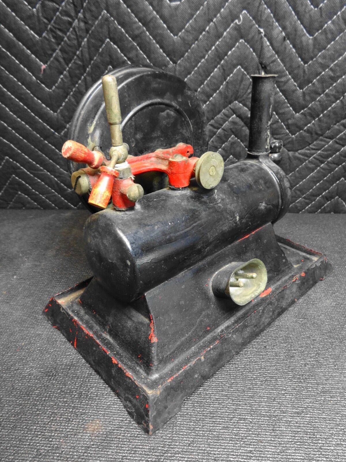1920s Metal Ware Corp Empire Model B35 Toy Electric Steam Engine w/ Cord Antique