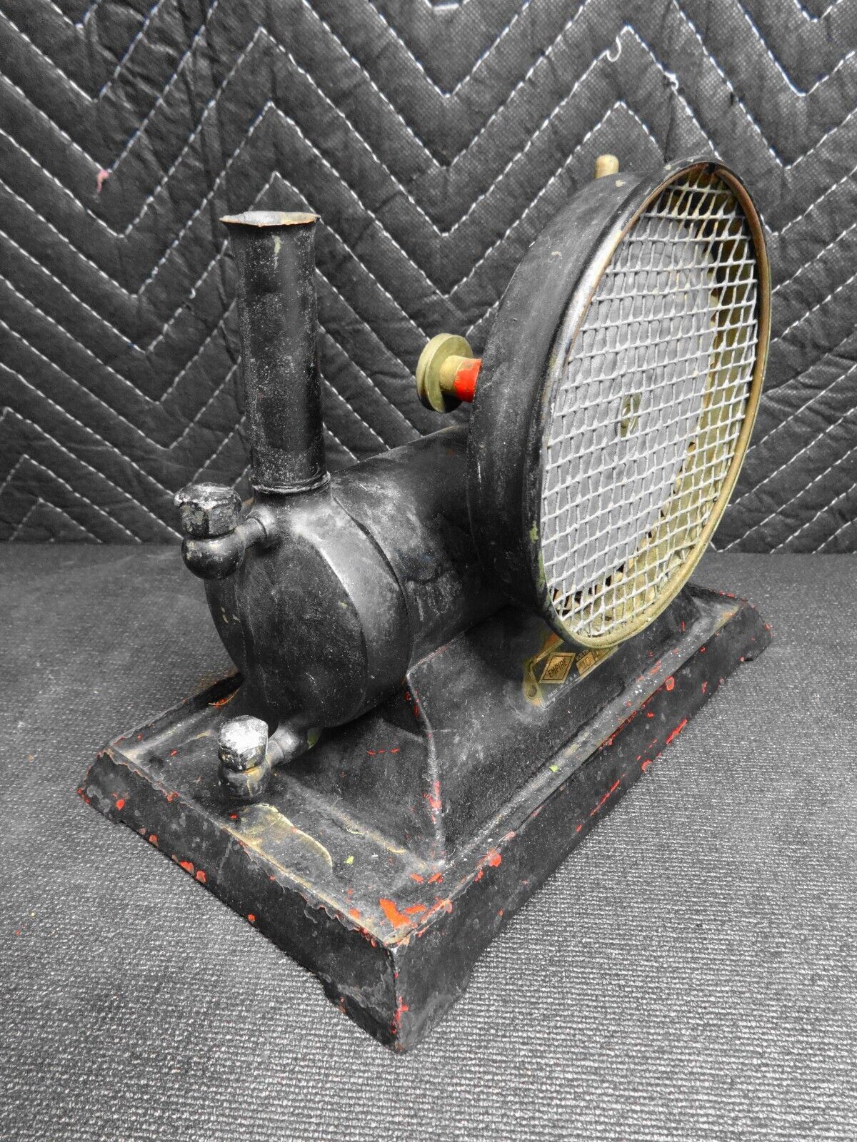 1920s Metal Ware Corp Empire Model B35 Toy Electric Steam Engine w/ Cord Antique