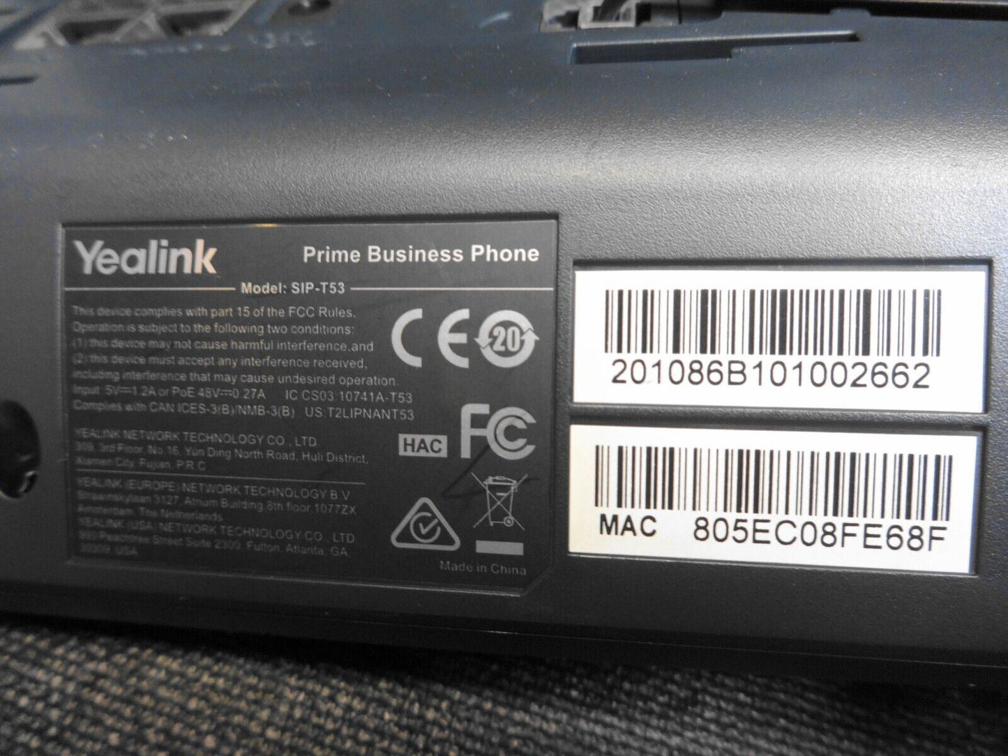 Yealink SIP-T53 IP Business Phone, 12 VoIP Accounts. 3.7-Inch Graphical Display
