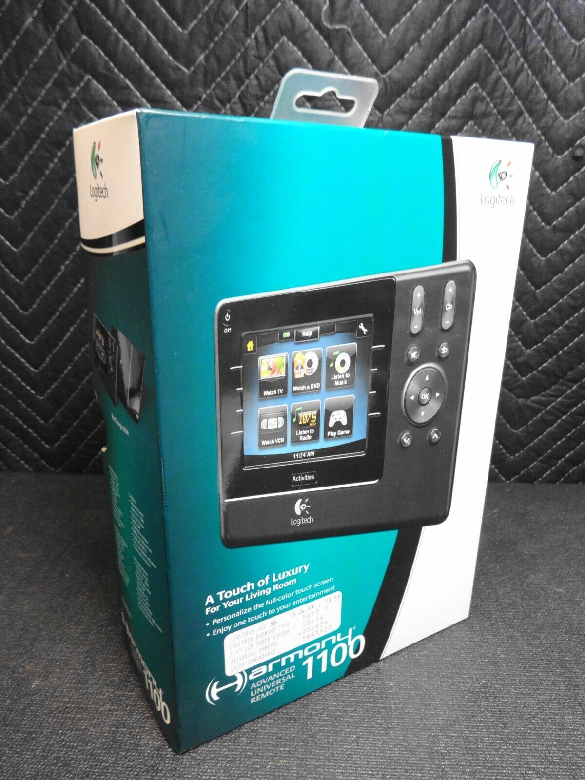 Logitech Harmony 1100 Black Wireless Touchscreen Universal Remote Control w/ Box