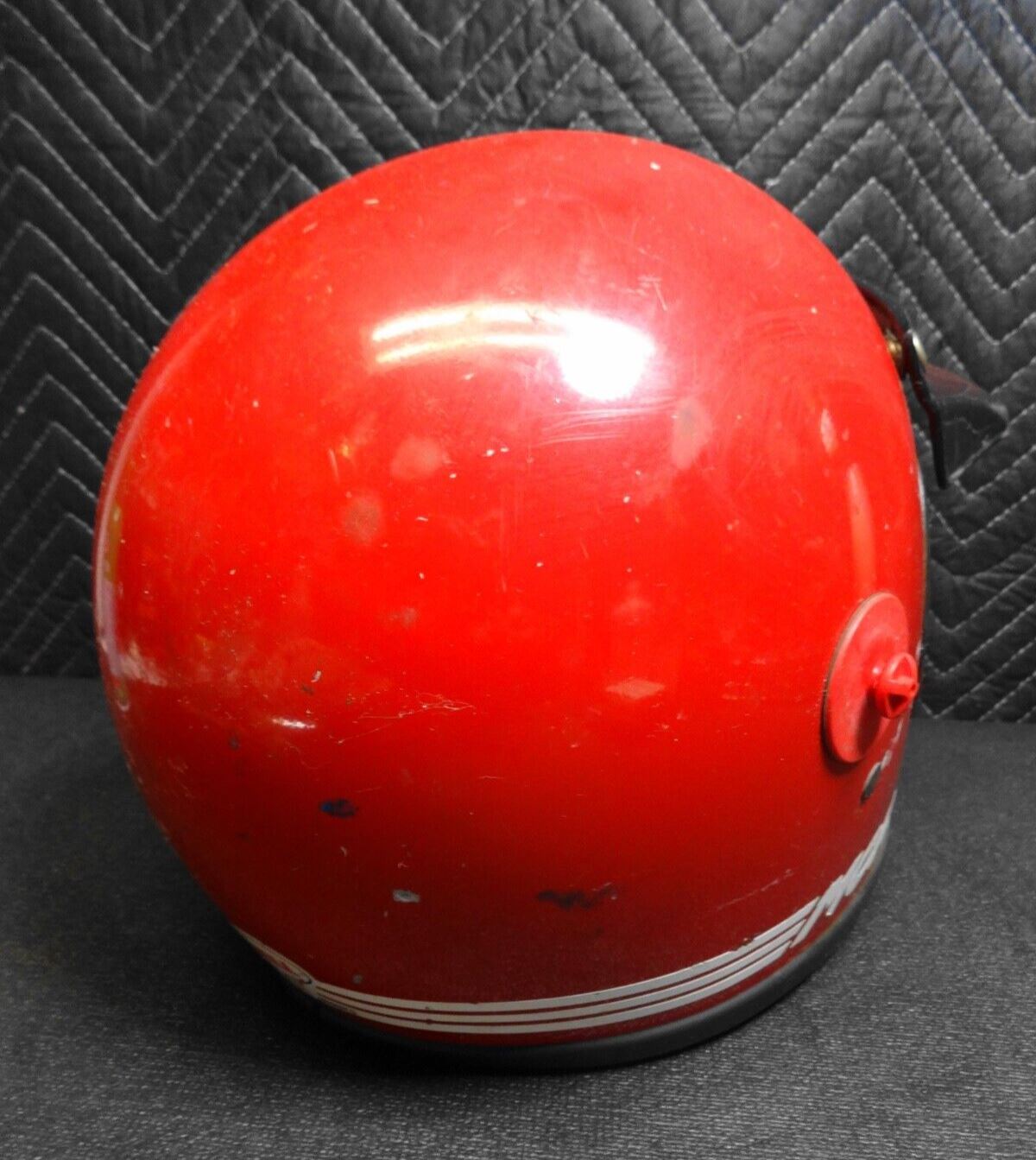 Vintage 1975 Bell Moto Star 3 Helmet in Red w/ Visor - Size 7-1/4