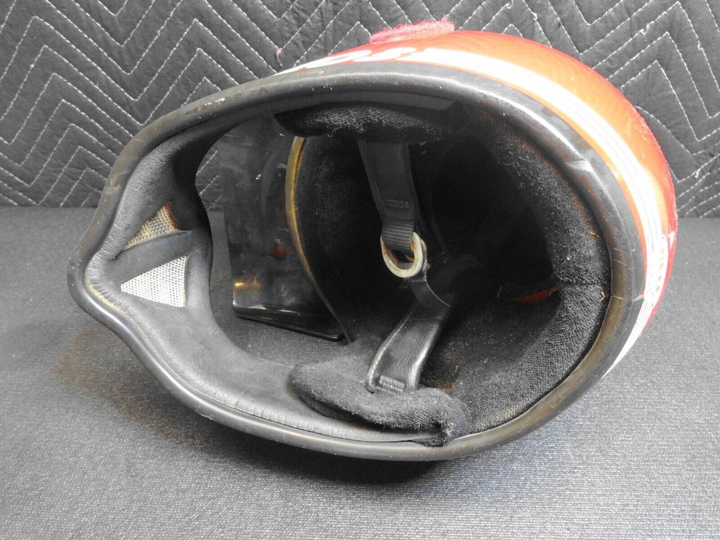 Vintage 1975 Bell Moto Star 3 Helmet in Red w/ Visor - Size 7-1/4