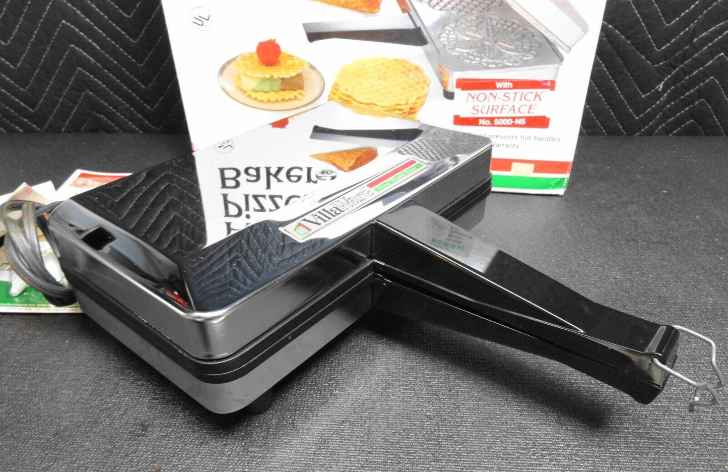 VillaWare Prima Professional Pizzelle Baker Italian Cookie Maker 5000-NS