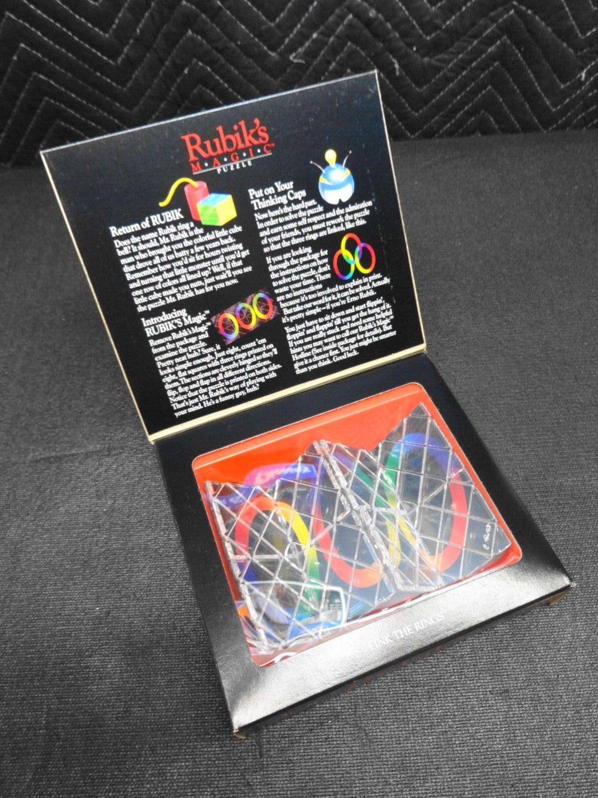 Vintage Rubik’s Magic Puzzle "Link The Rings" 1987 Matchbox Sealed in Box NOS