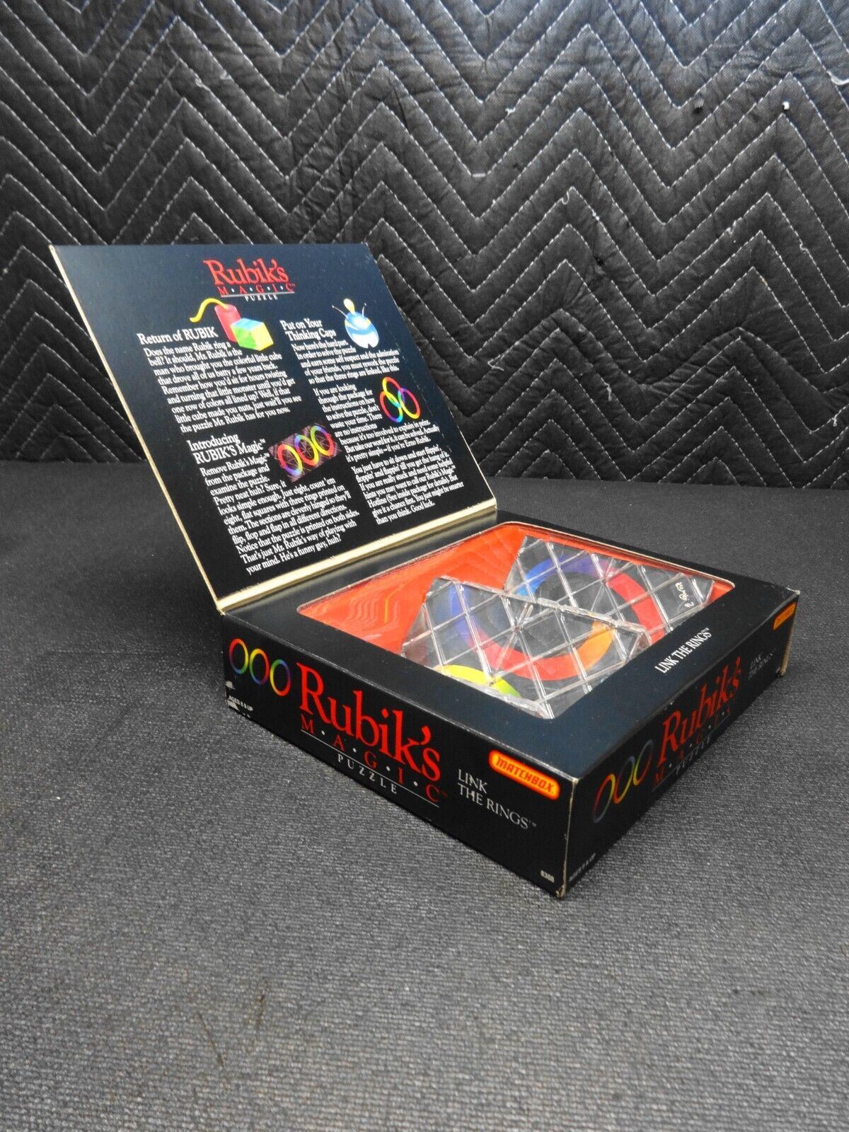 Vintage Rubik’s Magic Puzzle "Link The Rings" 1987 Matchbox Sealed in Box NOS