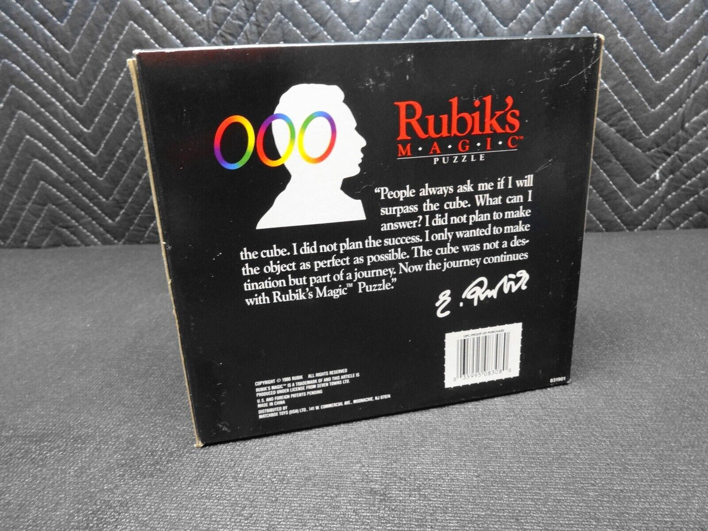 Vintage Rubik’s Magic Puzzle "Link The Rings" 1987 Matchbox Sealed in Box NOS