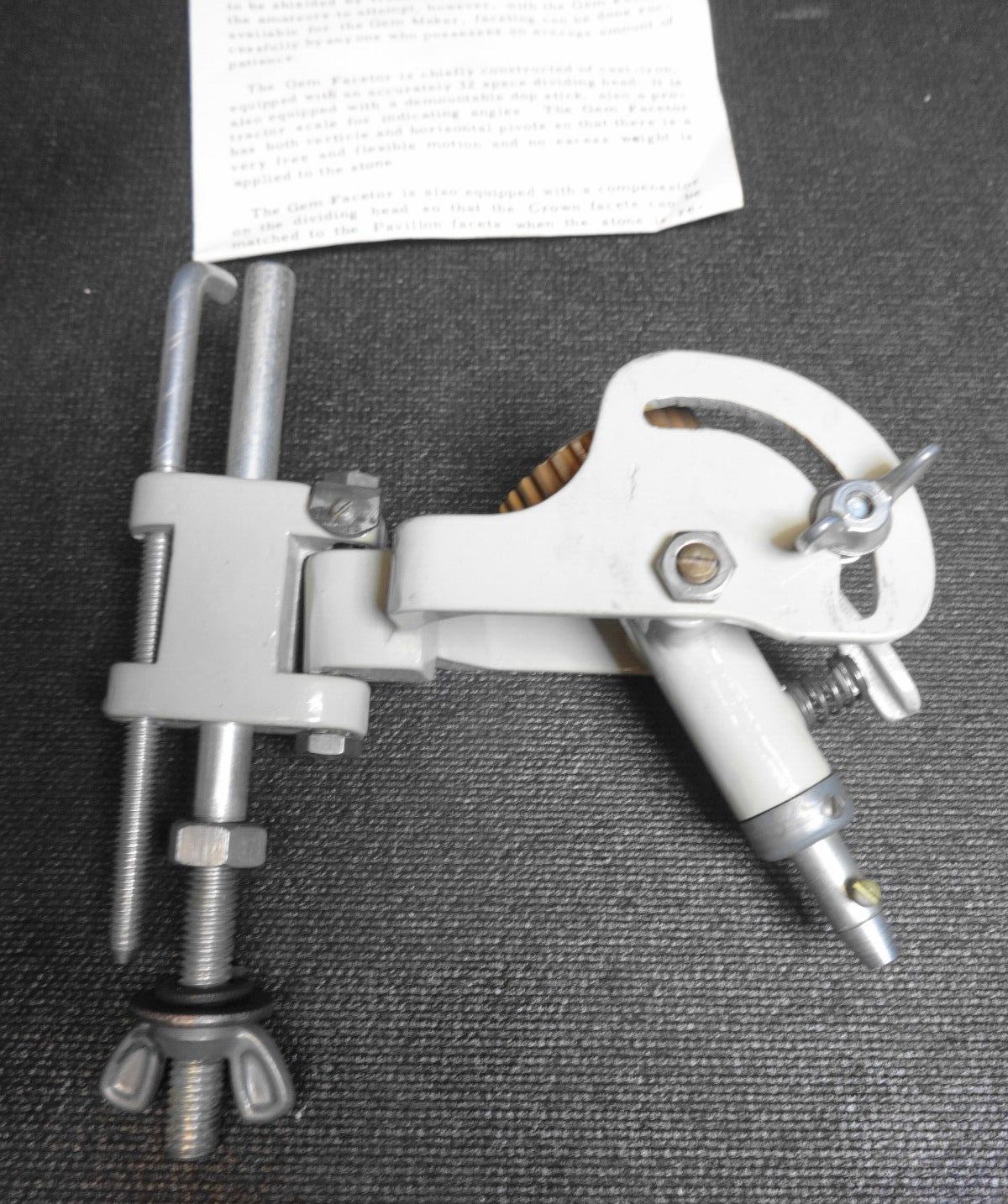 NOS B&I GEM FACETOR FACETING TOOL w/ 32 Space Dividing Head - NICE AND VERY RARE
