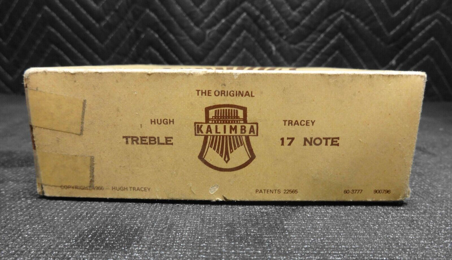 Vintage 1966 HUGH TRACEY TREBLE KALIMBA 17 NOTE in Original BOX w/ INSTRUCTIONS