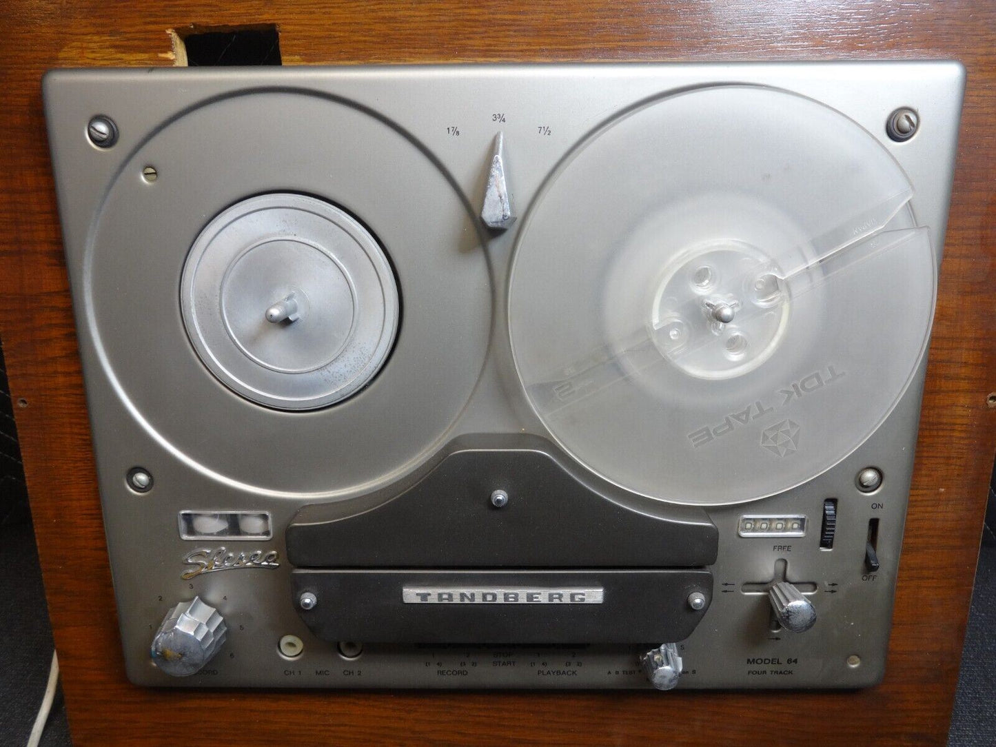 Tandberg Model 64 Reel to Reel Stereo Tape Deck - Powers On