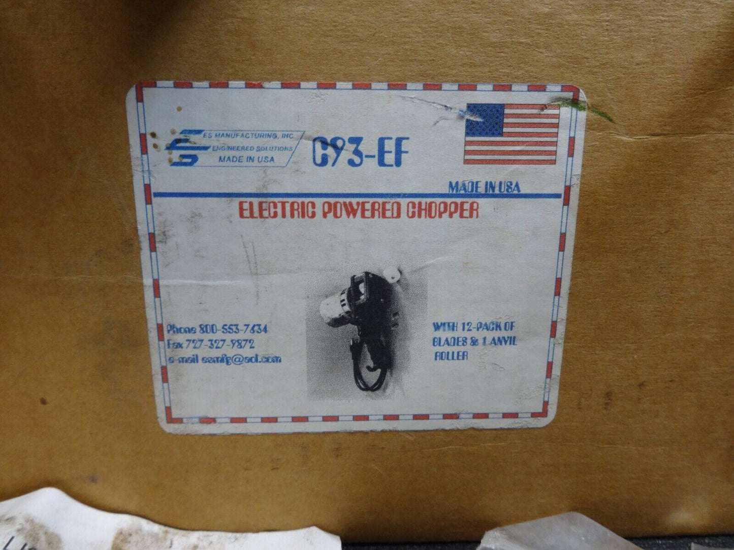 Fiberglass Chopper Gun - Engineered Solutions C93-EF w/ New Blades & Wheel