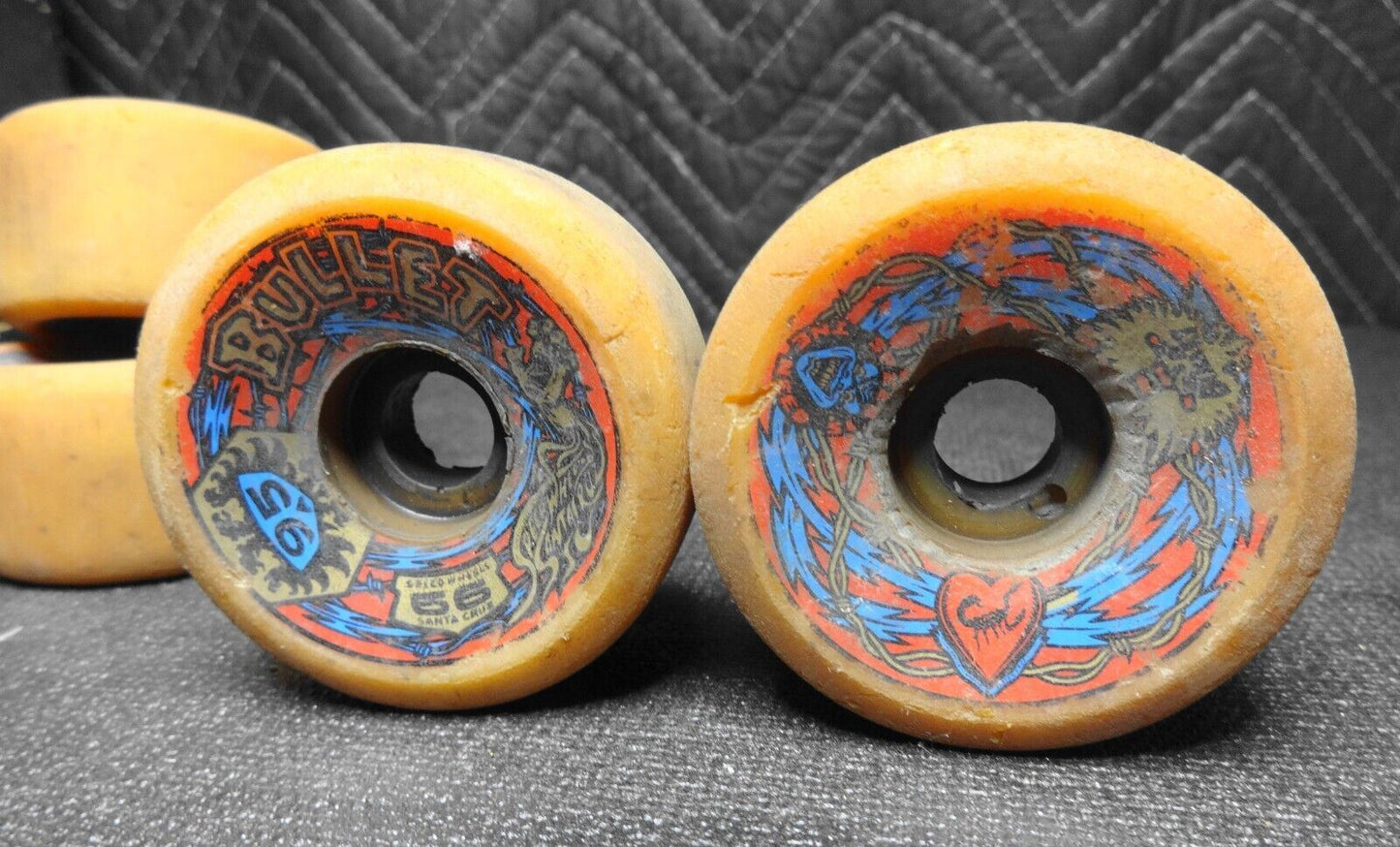Santa Cruz Bullet 63 mm 95a Skateboard Speed Wheels Vintage