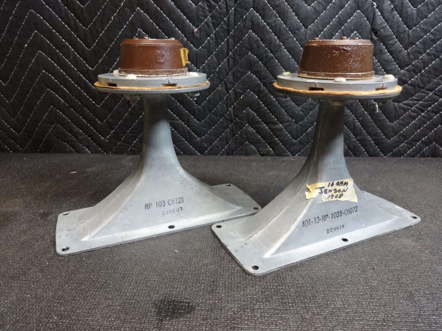 Tweeter Metal Horn Alnico Pair Jensen RP 103 Alnico 16 Ohm Tube Amp hi fi