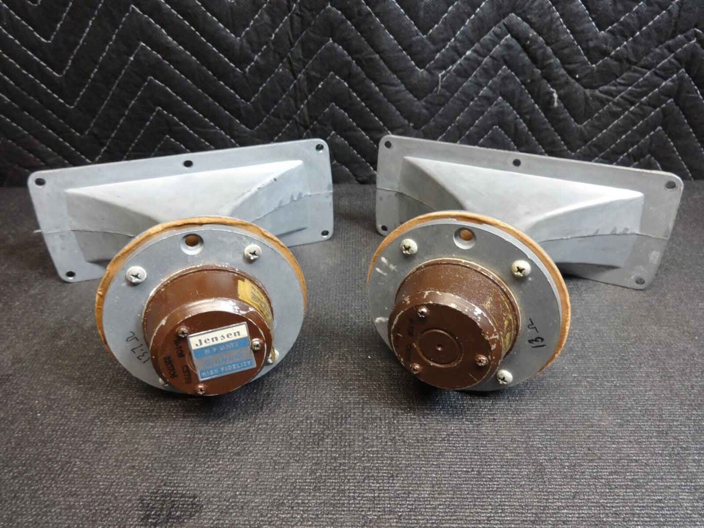 Tweeter Metal Horn Alnico Pair Jensen RP 103 Alnico 16 Ohm Tube Amp hi fi