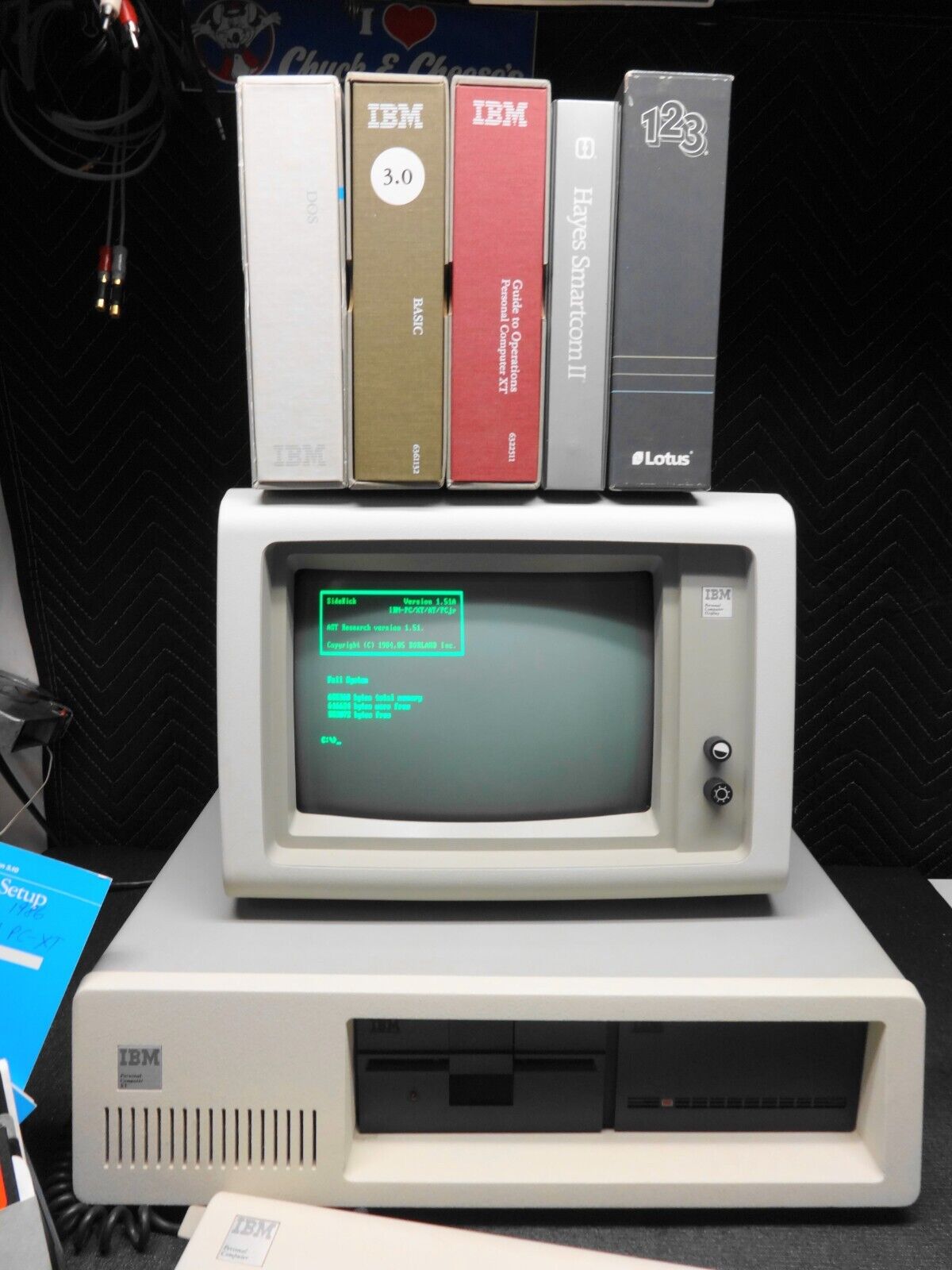 IBM PC-XT 5160, IBM Color Monitor 5151, IBM Model F Keyboard w/ Software Bundle