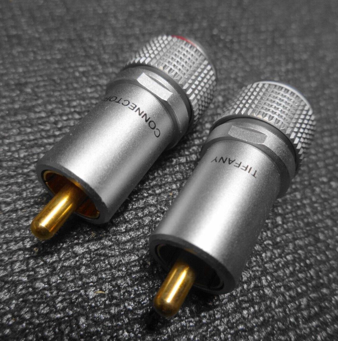 2pcs (1Pair) - TIFFANY RCA Male Plug / Connector