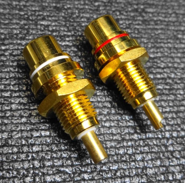 TIFFANY RCA Female Gold Plated Terminal / Connector - 2pcs (1Pair) - NOS