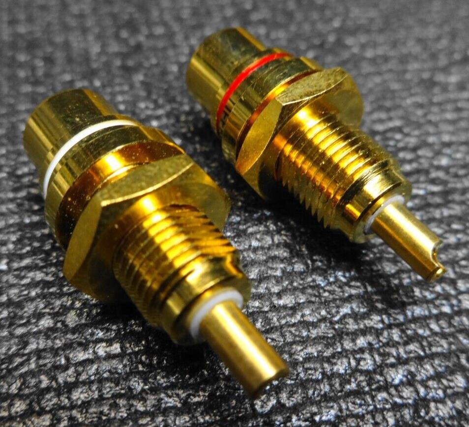 TIFFANY RCA Female Gold Plated Terminal / Connector - 2pcs (1Pair) - NOS