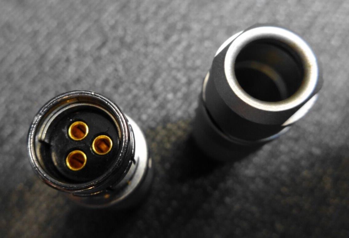 Fischer 104 C3 3-pole Female Round Cable Connector - Pair (2 Pcs)