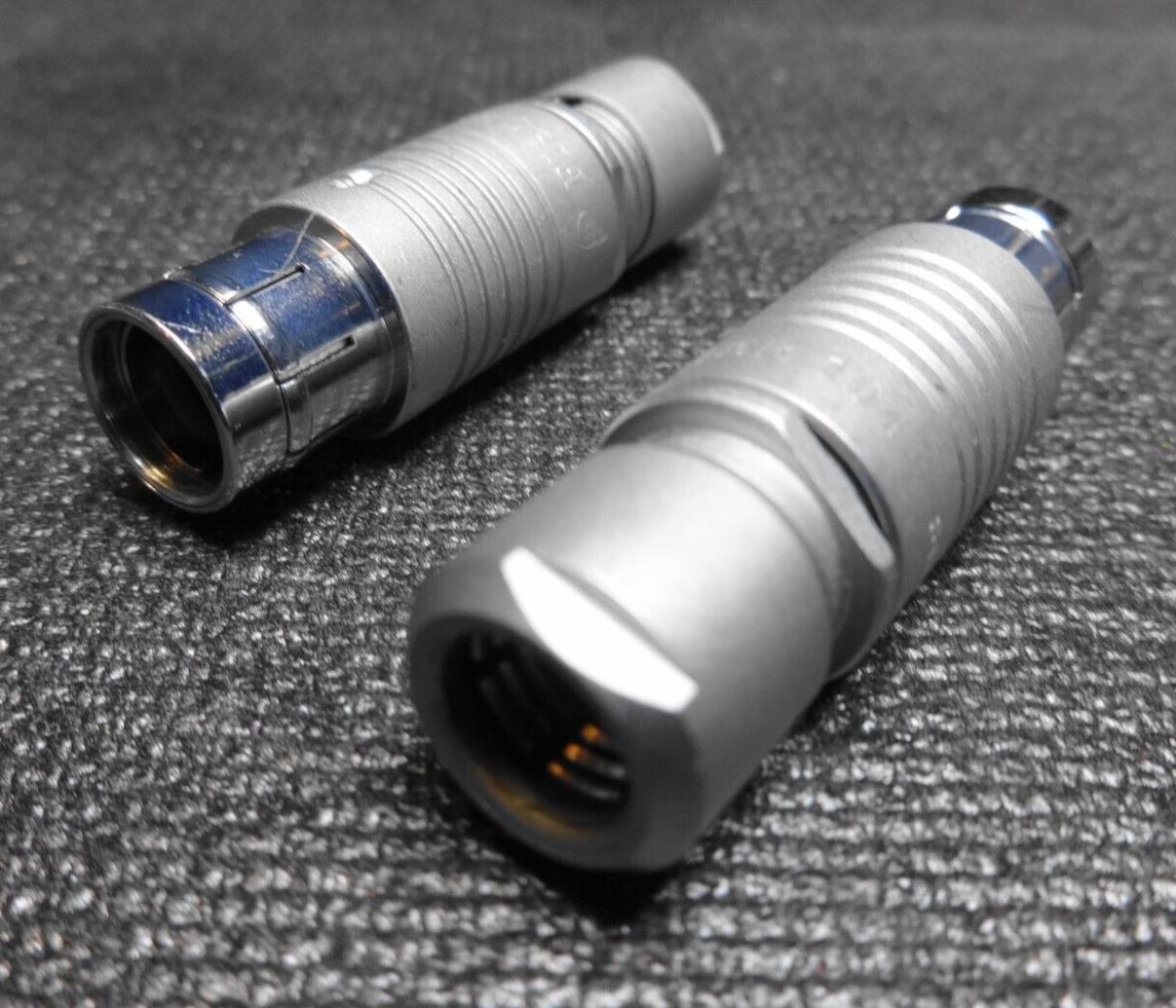 Fischer 104 C3 3-pole Male Round Cable Connector - Pair (2 Pcs)