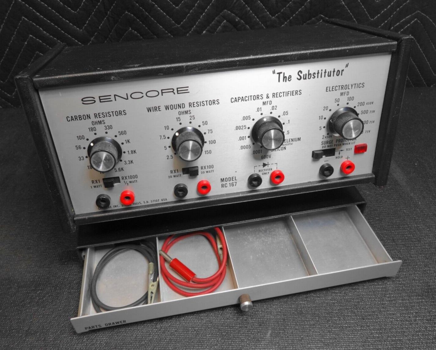 Sencore "The Substitutor" tool RC 167 Resistors Capacitors Rectifiers Untested